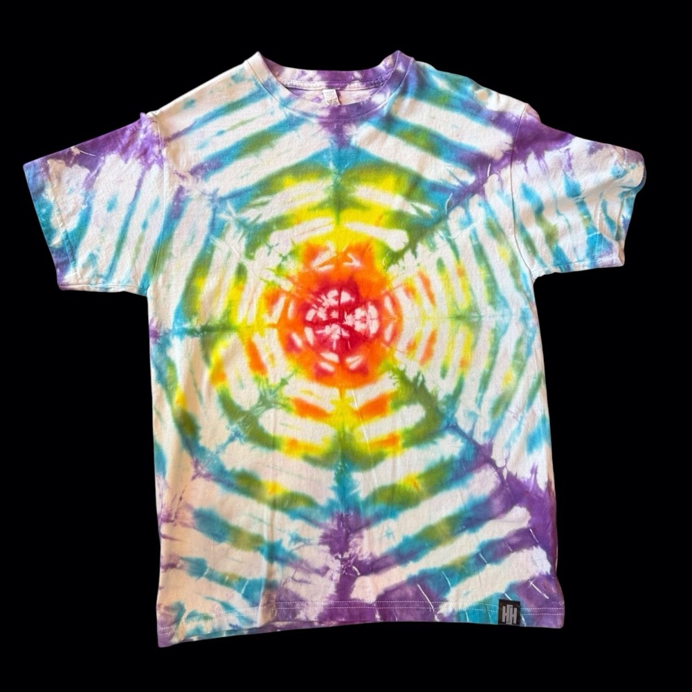 Haus of Hendo Hand Dyed Tie-Dye Tee - Purple, Blue, Green, Yellow, Red